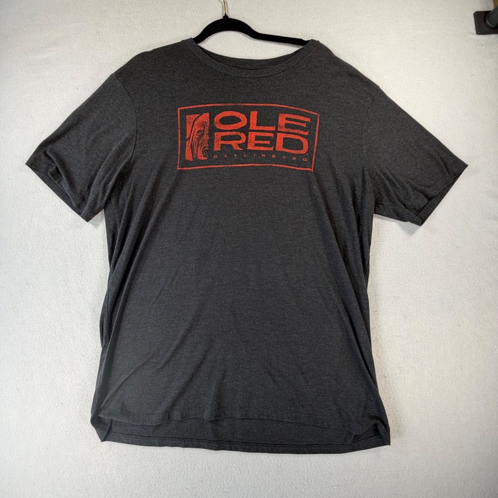 Ole Red Gatlinburg Graphic Tee Mens XXL Charcoal Gray Short Sleeve T-Shirt DM130